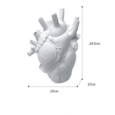 Florero Decorativo en Forma de Corazón, Estilo Nórdico, Escultura de Cerámica para el Hogar - Image 8