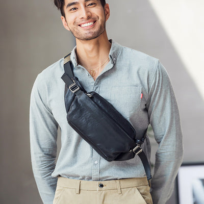 Bolsa de Pecho en Cuero Genuino para Hombre - Estilo Moderno - Image 8