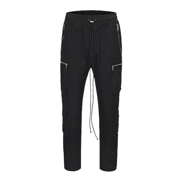 Pantalones Cargo Holgados con Cordón y Diseño de Hebilla - Ropa de Trabajo Funcional
