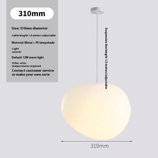 Lámpara Colgante de Cristal Lechoso con Piedras para Restaurante y Comercio - Image 9