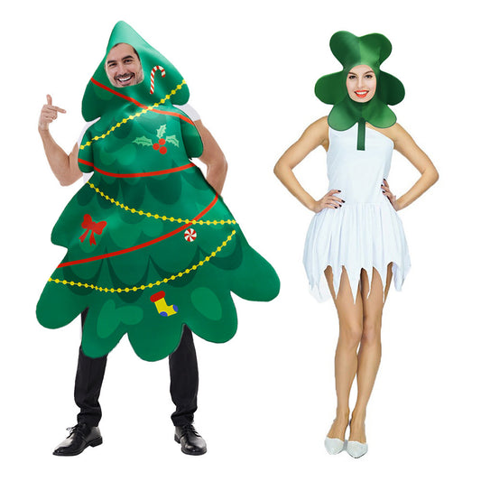 Disfraz Navideño Árbol de Navidad - Diseño Creativo Estampado Vegetal