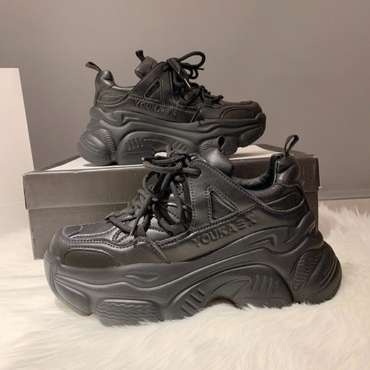 Zapatillas Plataforma Blancas con Tacón Alto - Sneakers Elegantes - Image 6