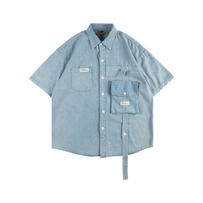 Camisa Cardigan Suelta Estilo Americano con Solapa - Image 16