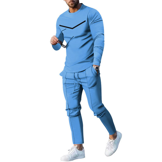 Conjunto Elegante de Pantalón y Camiseta Manga Larga para Hombre - Image 19