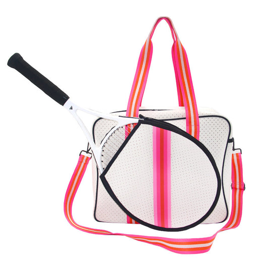Bolsa Deportiva Tenis Crossbody a Rayas con Bandolera - Image 36