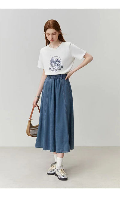 Blusa Estampada de Hombros Anchos y Manga Corta - Image 12
