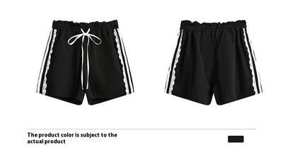 Shorts Deportivos de Cintura Elástica Pierna Ancha Encaje - Image 7