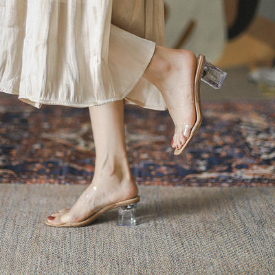 Tacones Medianos con Cristales y Plataforma Chunky - Image 8
