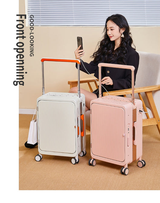 Maleta Trolley Multifuncional con Cargador USB y Ruedas Universales 20 Pulgadas - Image 16
