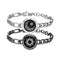 Sun-Moon Smart Sensing Couple Bracelet Silvery Negro B