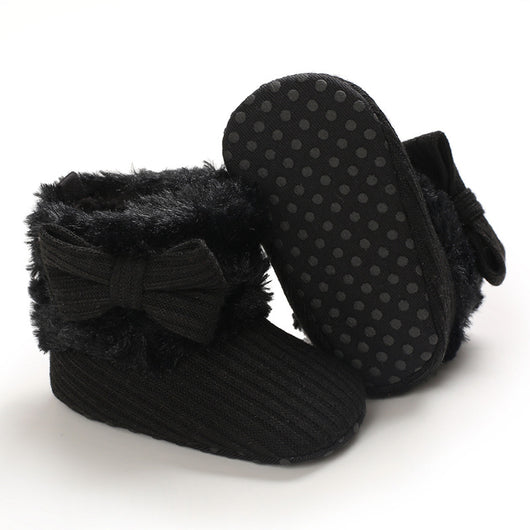 Botitas de Nieve para Bebés 0-1 Años con Diseño de Moño Tejido - Image 14