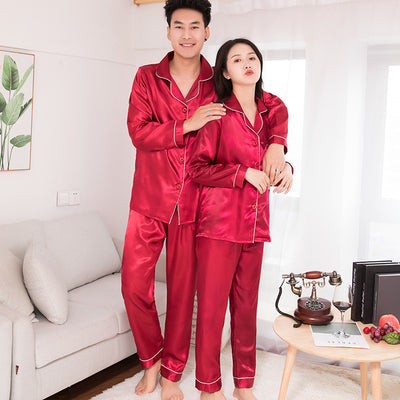 Pijamas Largos para Parejas - Conjunto Cómodo para Casa - Image 8