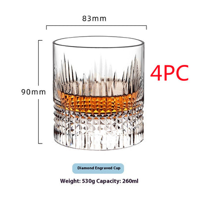 Vaso de Whiskey de Cristal Tallado a Mano - Diseño Lujo Ligero con Boca Ancha - Image 23