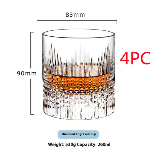 Vaso de Whiskey de Cristal Tallado a Mano - Diseño Lujo Ligero con Boca Ancha - Image 23