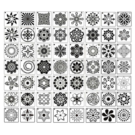 Plantilla de Pintura Mandala 36 Diseños - Estarcido Hueco para Pintura en Spray - Image 4