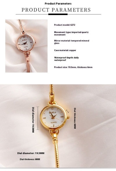 Reloj de Cuarzo Dorado Retro para Mujer - Image 10