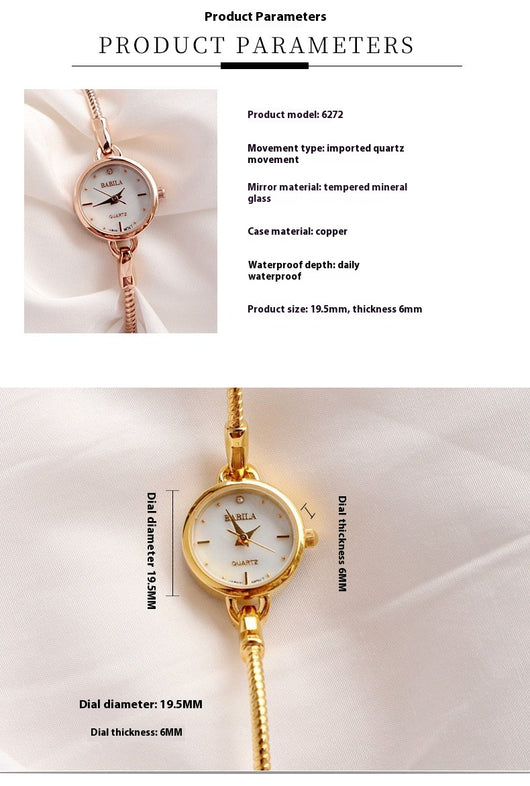 Reloj de Cuarzo Dorado Retro para Mujer - Image 10