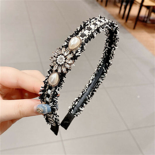 Diadema y Aro para Cabello con Borde Perforado y Cuentas - Image 15