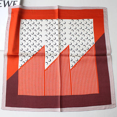 Pañuelo de Seda Coreano 53cm con Diseño Floral Mixto - Image 12