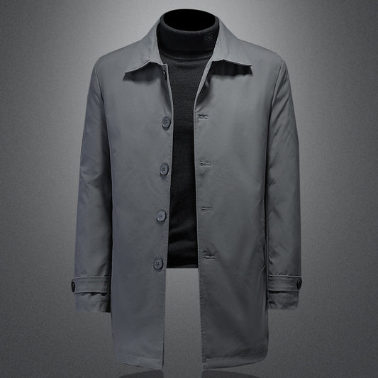 Chaqueta Pluma para Hombre con Cuello de Camisa