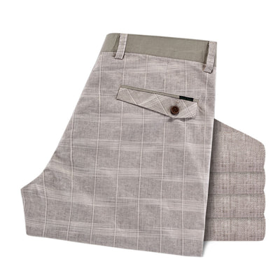 Pantalones Capri de Algodón y Lino a Cuadros - Image 6