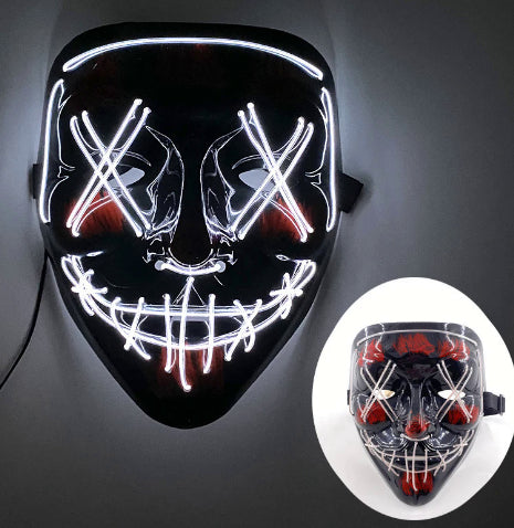 Máscara de Terror Halloween con Luz LED Fluorescente - Image 34