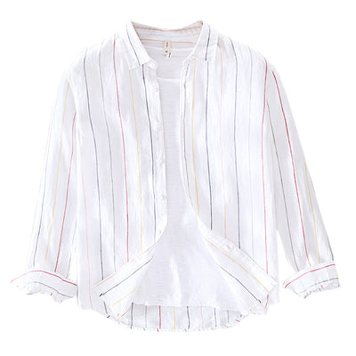 Camisa Casual de Rayas para Hombre - Manga Larga - Image 5