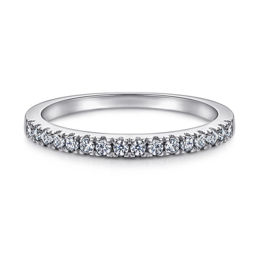 Anillo de Pareja en Plata 925 con Diamante Princess - Diseño Minimalista Dos en Uno