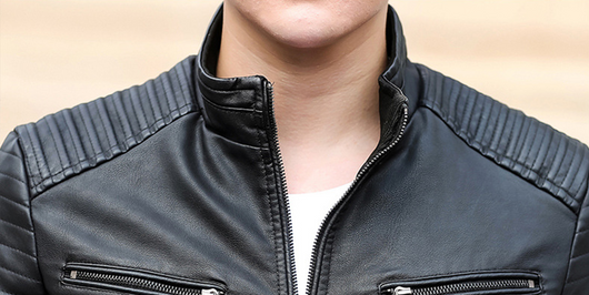 Chaqueta de Cuero para Motociclista Elegante - Primavera y Otoño - Image 13