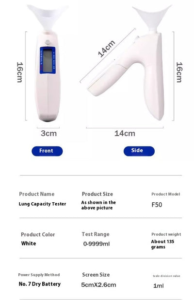 Espirómetro Portátil de Uso Único - Medidor de Capacidad Pulmonar - Image 3