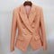 Blazer de Lino Doble Botonadura Slim para Mujer