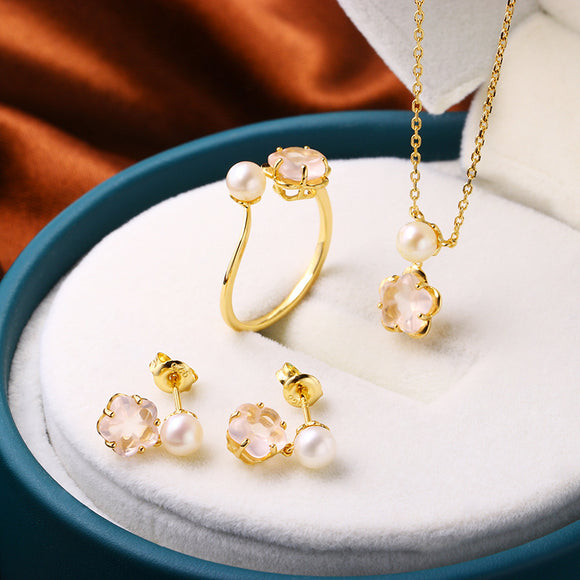 Aretes de Cristal Natural Hipoalergénicos