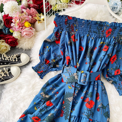 Vestido Estampado con Cuello y Mangas Farol Ajustable - Image 17