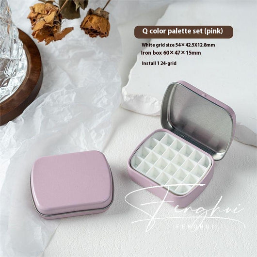 Paleta de Manicura Acuarela Portátil 24 Colores en Caja de Metal - Image 22