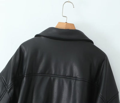 Chaqueta de Cuero PU para Motociclista Estilo Pan - Image 12