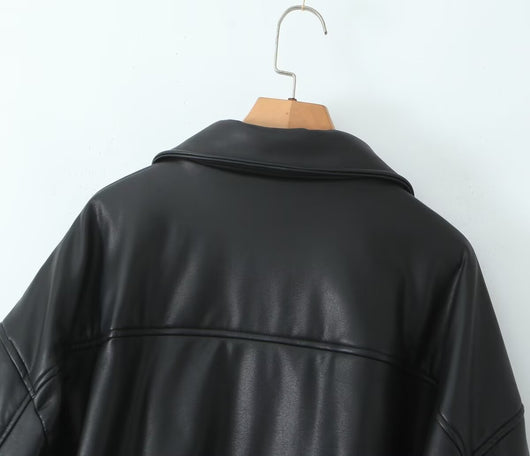 Chaqueta de Cuero PU para Motociclista Estilo Pan - Image 12