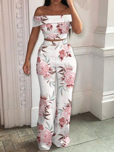 Conjunto Tropical: Blusa Escotada y Pantalón Talle Alto - Image 4