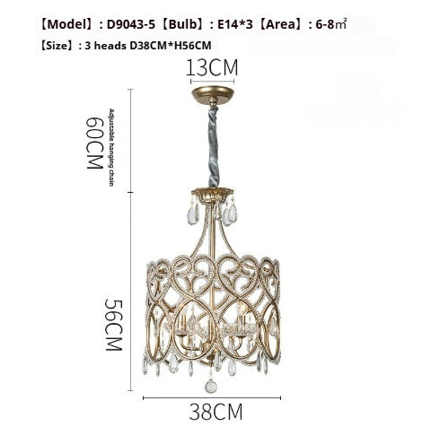 Lámpara de Araña de Cristal Envejecido - Lujo Francés para Sala de Estar - Image 6