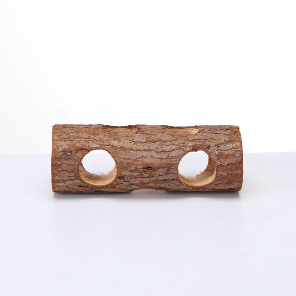 Árbol Multiusos de Madera Maciza con Tubo para Roedores, Conejos y Mascotas