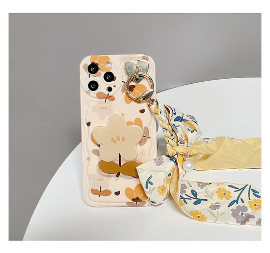 Funda para Celular Seda con Flores y Hojas Otoñales - Image 7
