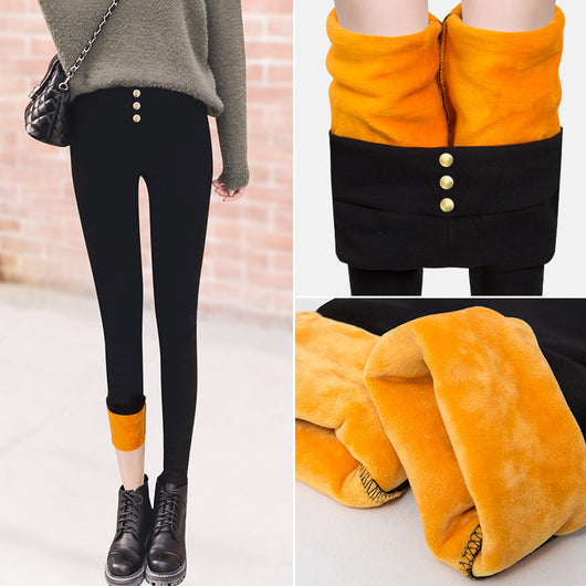 Pantalones Térmicos Ajustados para Mujer con Forro Polar Grueso - Image 6