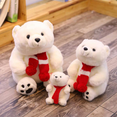 Peluche Adorable Oso Polar con Bufanda - Muñeco Ragdoll para Niños - Image 7