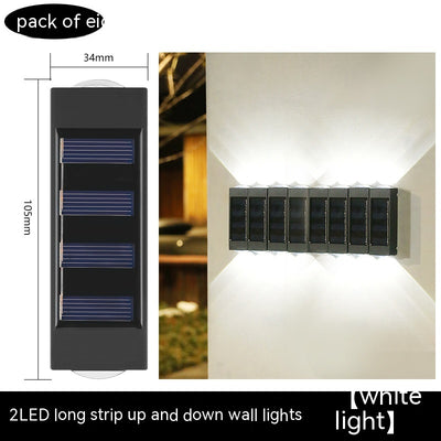 Lámpara Solar Doble de Pared para Exterior - Iluminación Impermeable para Jardín - Image 8