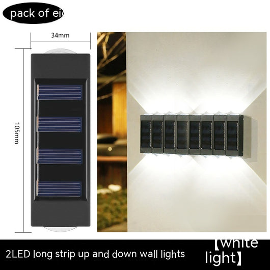 Lámpara Solar Doble de Pared para Exterior - Iluminación Impermeable para Jardín - Image 8