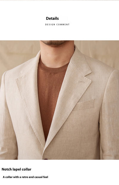 Saco de Lino Semiforro Casual para Hombre - Image 16