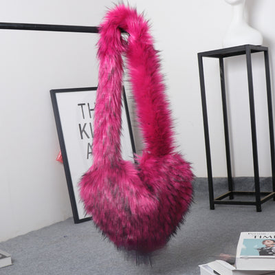 Bolso Crossbody de Peluche Suave con Gran Capacidad y Estilo Único - Image 6