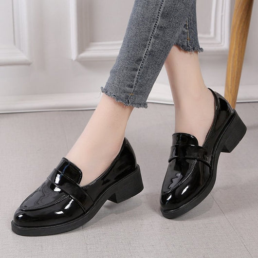 Zapatos Casuales de Tacón Grueso y Punta Afilada para Mujer - Image 14