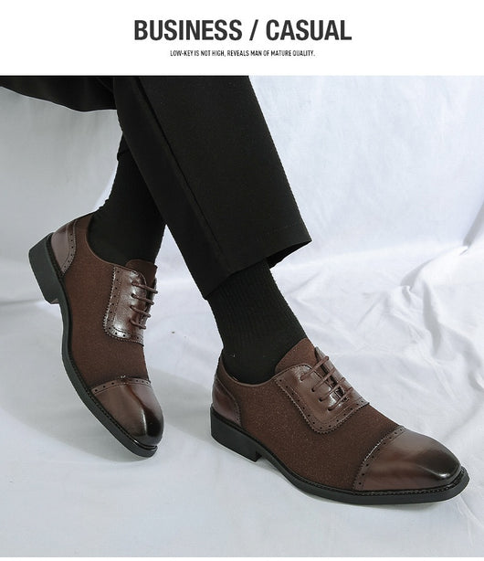 Zapatos de Negocios Cuero Premium con Suela Elevada y Punta Redonda - Image 23