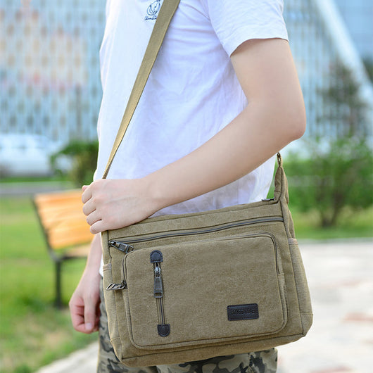 Bolsa Mensajera Retro Hombre con Diseño de Capas - Image 31