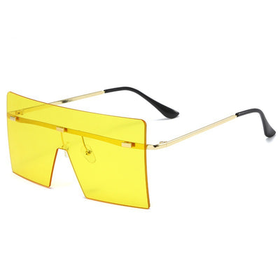 Gafas de Sol Cuadradas Oversized sin Marco - Estilo Vintage Lujo para Mujer - Image 4